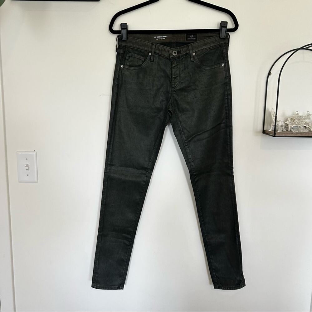 AG Adriano Goldschmied The Legging Ankle Skinny Faux Leather Pants Size‎ 27